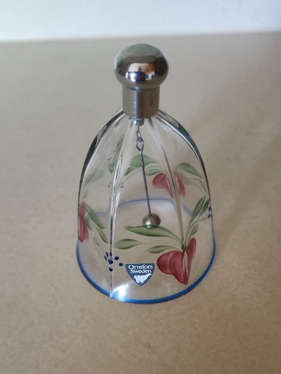 Orrefors Kostaboda Other - Vintage Orrefors Maja Crystal Dinner Bell Hand Painted Signed Eva Englund EEAL